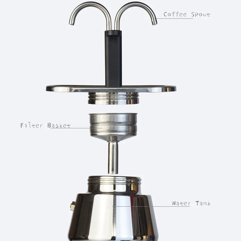 200ML Mini Moka Pot Double Tub - Coffee Equipment Accessories ulasan dan harga