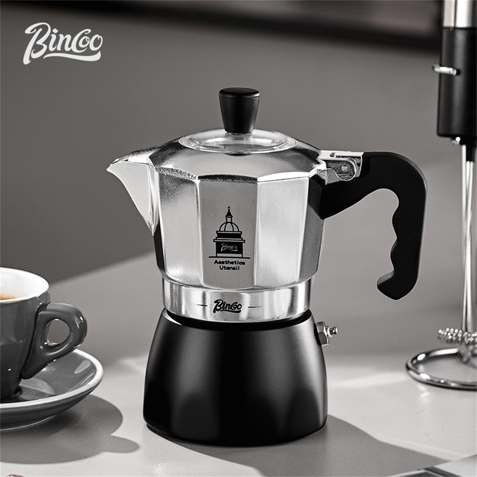 BINCOO Double Valve Moka Pot，E - Coffee Equipment Accessories ulasan dan harga