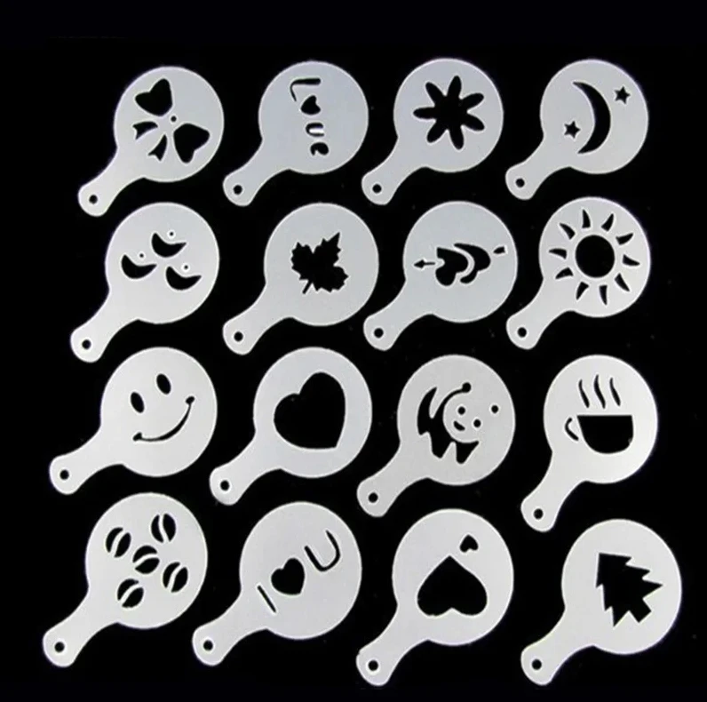 16Pcs/Set Coffee Mold Latte Ca - Coffee Shop Equipment ulasan dan harga