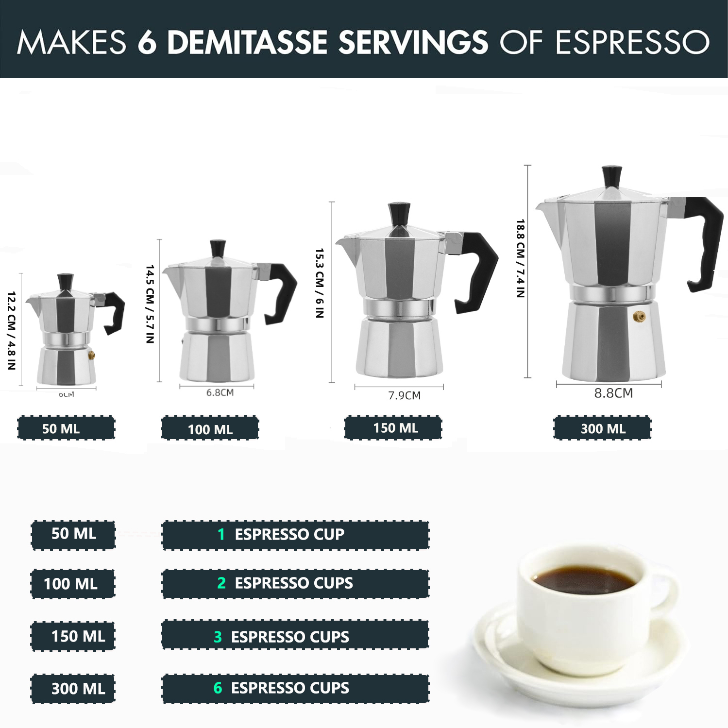 Classic Aluminum Moka Pot 50-3 - Coffee Equipment Accessories ulasan dan harga