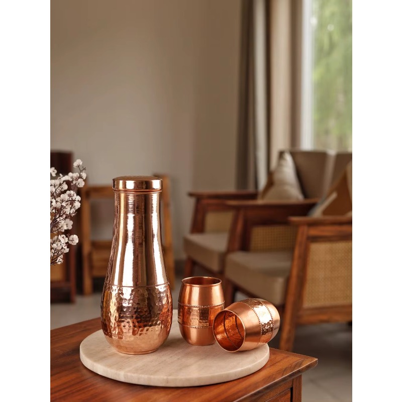 1500ML Smooth Copper Water Jug - Vintage Coffee Equipment ulasan dan harga